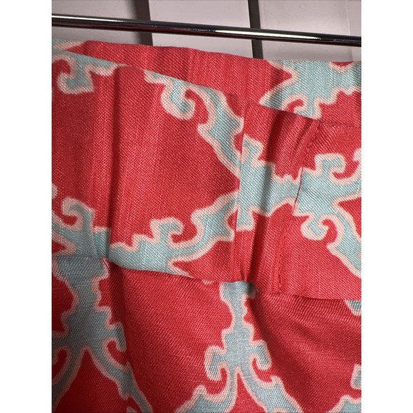 Kate Spade Silk Linen Blend Lattice Print Button Down Mini Skirt Women's Size 4 - Picture 5 of 8